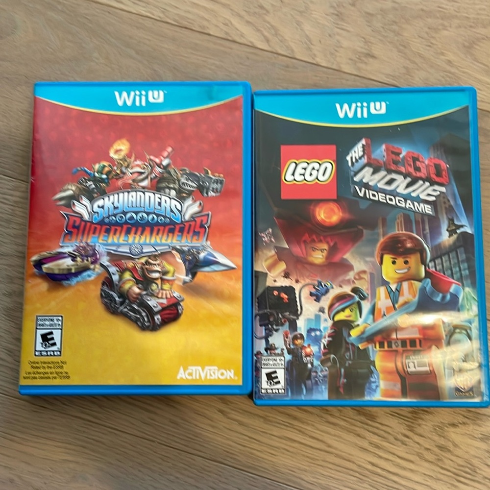 Wii games Skylanders Superchargers and LEGO the movie